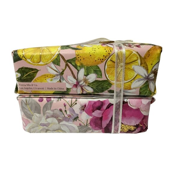 Mia & Co Luxury Bar Soap 2 Pk Lemon & Rose Enriched w Mia & Co Luxury Bar Soap - Picture 5 of 5